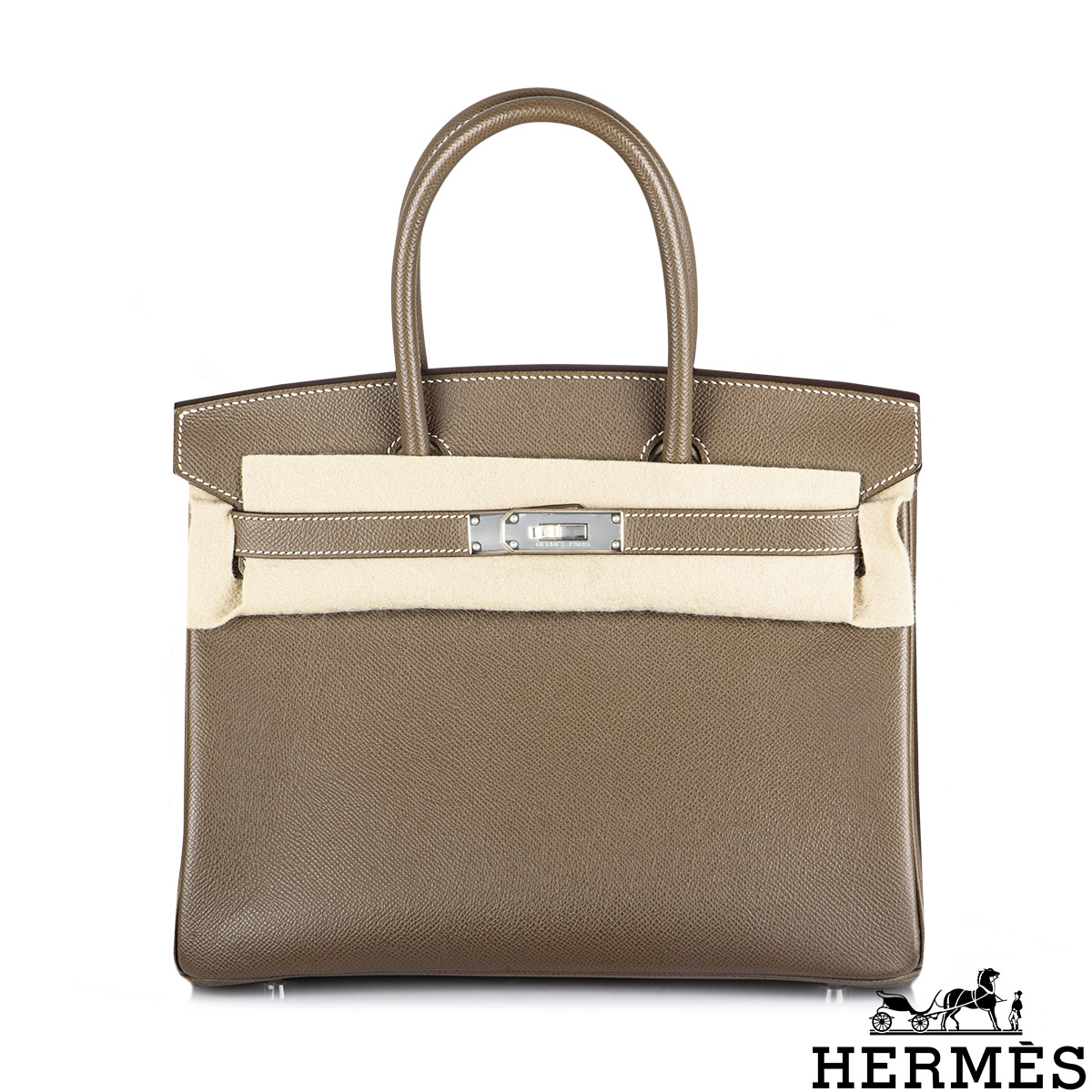 Hermes Birkin 30 Bag CC18 Etoupe Epsom SHW